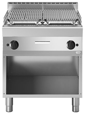 Modular Fun 700 gas lavasteen grill 800 mm 2 zones open aardgas