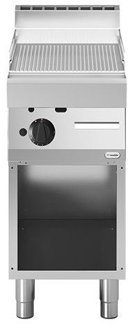 Modular Fun 700 400 mm gas bakplaat geribbeld open aardgas
