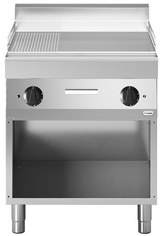 Modular Fun 700 elektrische bakplaat glad-geribbeld open 700mm