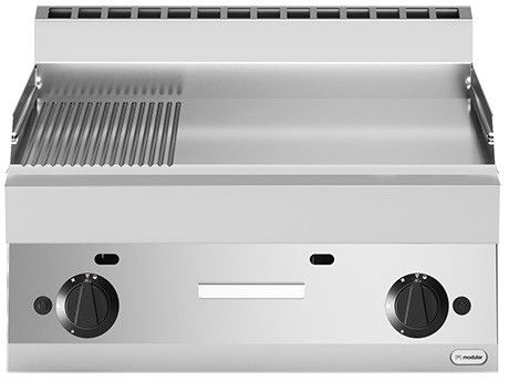 Modular Fun 650 700 mm gas bakplaat glad-geribbeld aardgas