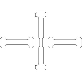 Modular inzetten voor vierkante elektrische kookplaat 80 cm module