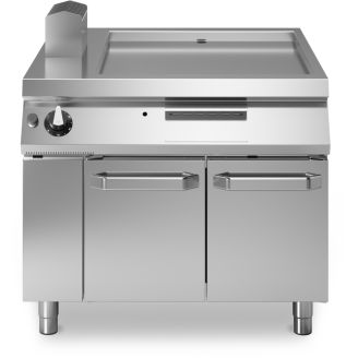 Modular Roc 1100 1000 mm gas bakplaat chroom met deuren