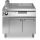 Modular Roc 1100 1000 mm gas bakplaat 2/3 glad 1/3 ribbel chroom deur