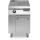 Modular Roc 1100 600 mm elektrische bakplaat geribbeld chroom met deur