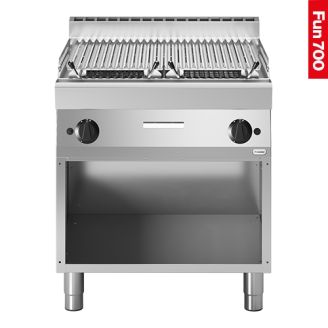 Modular Fun 700 gas lavasteen grill 2 zones open propaan