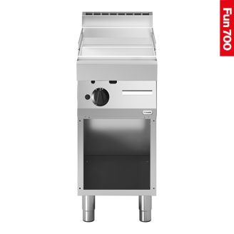 Modular Fun 700 gas bakplaat 400 mm glad chroom open aardgas