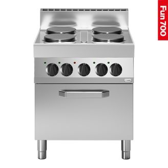 Modular Fun 700 elektrisch fornuis met oven 4-zones