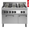 Modular Fun 700 6-pits gas fornuis met oven propaan