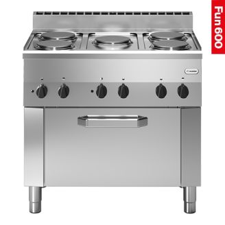 Modular Fun 600 900 mm elektrisch fornuis met oven 5 zones