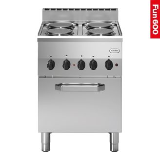 Modular Fun 600 600 mm elektrisch fornuis met oven 4 zones