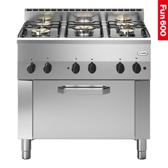 Modular Fun 600 900 mm gas fornuis met elektrische oven 5 zones