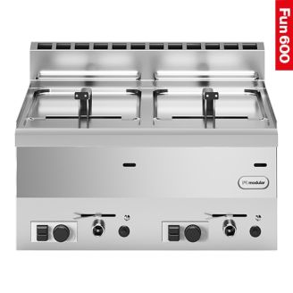 Modular Fun 600 gas friteuse 600mm 8 + 8 liter aardgas