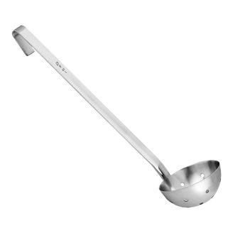 EMGA RVS Opscheplepel perforatie 32cm - 0,13 liter