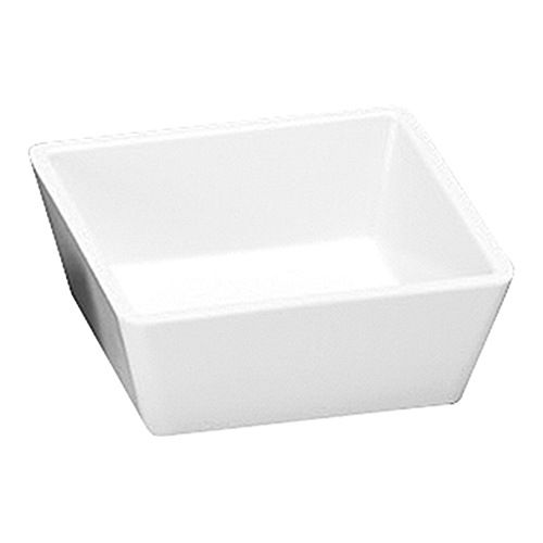 EMGA Vierkant melamine schaaltje wit - 9x9 cm