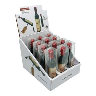 EMGA Kurkentrekker wijnfles design toonbankdisplay - 12 stuks