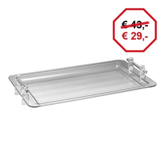 EMGA Serveerplateau stapelbaar transparant polycarbonaat - 53x32,5 cm