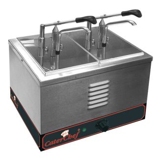 Sauzen warmer (cap.2x1/4GN) m/dispenser