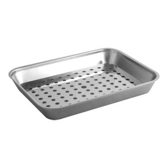 RVS lekbak inclusief rooster 410x310