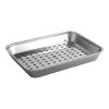 RVS lekbak inclusief rooster 410x310