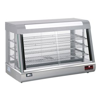 warmhoudvitrine zilver 90cm