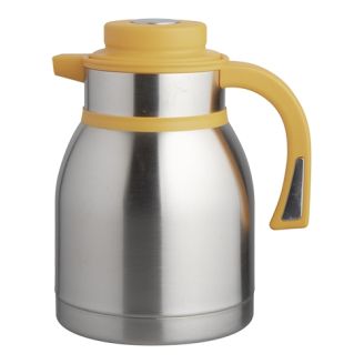 EMGA RVS Isoleerkan yellowline - push - 1,5 liter