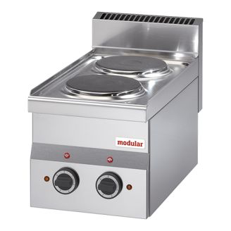 Modular 600 Elektrische 2-plaats kookplaat - topunit