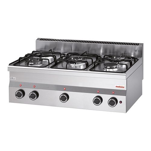 Modular 600 Gas 5-pits kooktafel - topunit