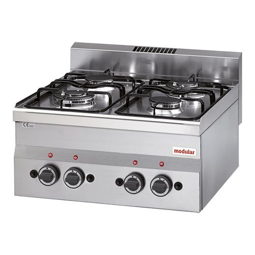 Modular 600 Propaan 4-pits kooktafel - topunit