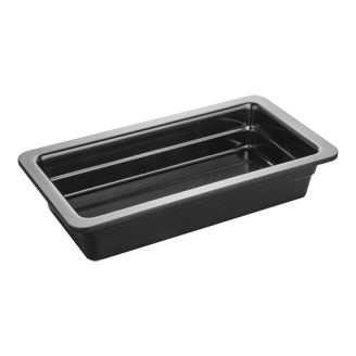 GN bak melamine zwart 1/3GN - 65 mm