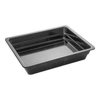 GN bak melamine zwart 1/2 GN - 65 mm