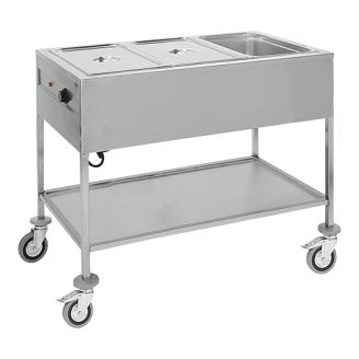 CaterChef bain-marie wagen - 3/1 GN