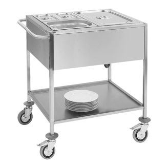 CaterChef bain-marie wagen - 2/1 GN
