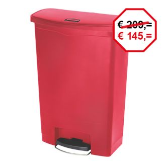 Pedaalafvalbak - 87 liter - Rood