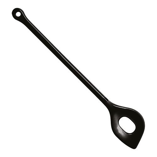 Lepel met gat, zwart 310 mm