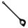 Lepel met gat, zwart 310 mm