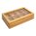 Westmark Theedoos 8 vaks hout en glas met magneetsluiting