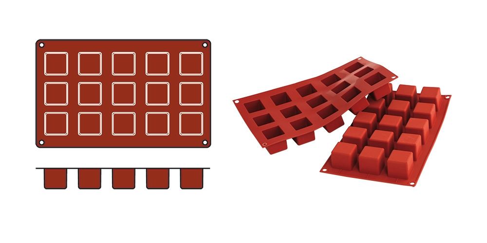 Silikomart Bakmat 1/3 GN blister verpakking cube