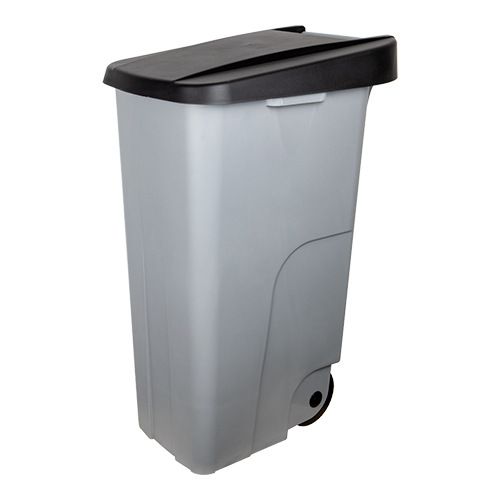 Afvalcontainer - verrijdbaar - 600094, zwart - 110 liter, afm. 420x570x880 mm. (bxdxh)