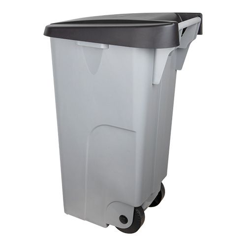 Afvalcontainer - verrijdbaar - 600094, zwart - 110 liter, afm. 420x570x880 mm. (bxdxh)