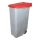 Afvalcontainer - verrijdbaar - 600093, rood - 110 liter, afm. 420x570x880 mm. (bxdxh)