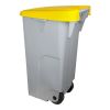 Afvalcontainer - verrijdbaar - 600092, geel - 110 liter, afm. 420x570x880 mm. (bxdxh)