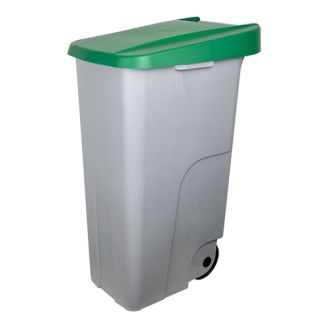 Afvalcontainer - verrijdbaar - 600091, groen - 110 liter, afm. 420x570x880 mm. (bxdxh)