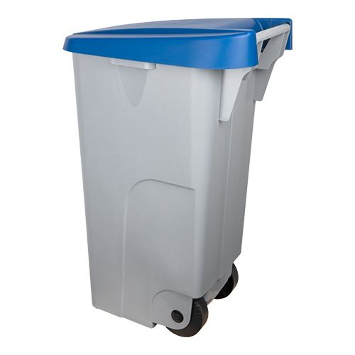Afvalcontainer - verrijdbaar - 600090, blauw - 110 liter, afm. 420x570x880 mm. (bxdxh)