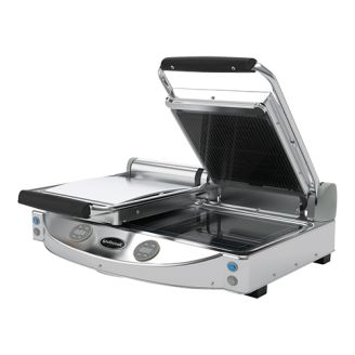 Unox SpidoCook keramische contactgrill - 2x 250x250 mm, glad/geribbeld