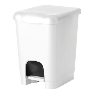 Pedaalemmer kunststof 20 liter wit