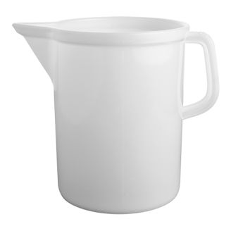 Kunststof maatbeker wit 5,0 liter