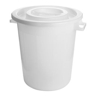 Afvalvat kunststof 50 liter wit