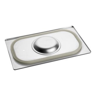 RVS Deksel met silicone afdicht rand 1/4 GN