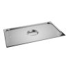 RVS Deksel met silicone afdicht rand 1/1 GN