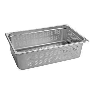 RVS gastronorm bak geperforeerd 1/1 GN - 150 mm